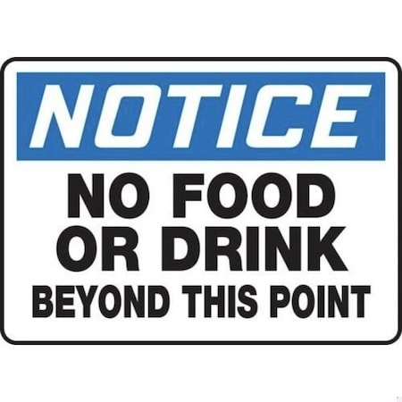 Accuform OSHA NOTICE SAFETY SIGN NO FOOD OR MHSK813XL MHSK813XL